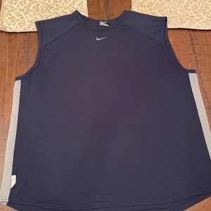 Nike Athletic Muscle Shirt Navy Workout